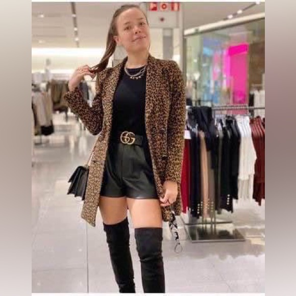 Brand New animal print wool blend coat - size Small - Picture 8 of 9